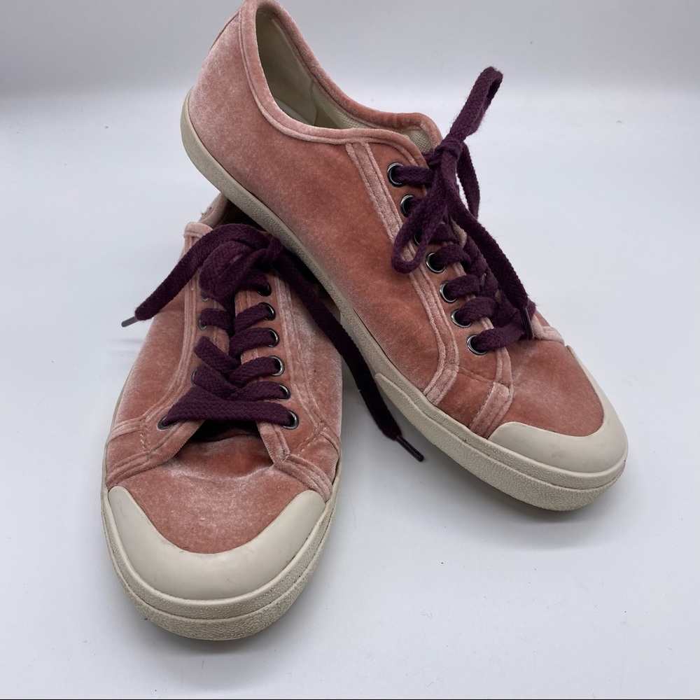 Kurt Geiger Coquette Pink Velour / Velvet Sneakers 8.5